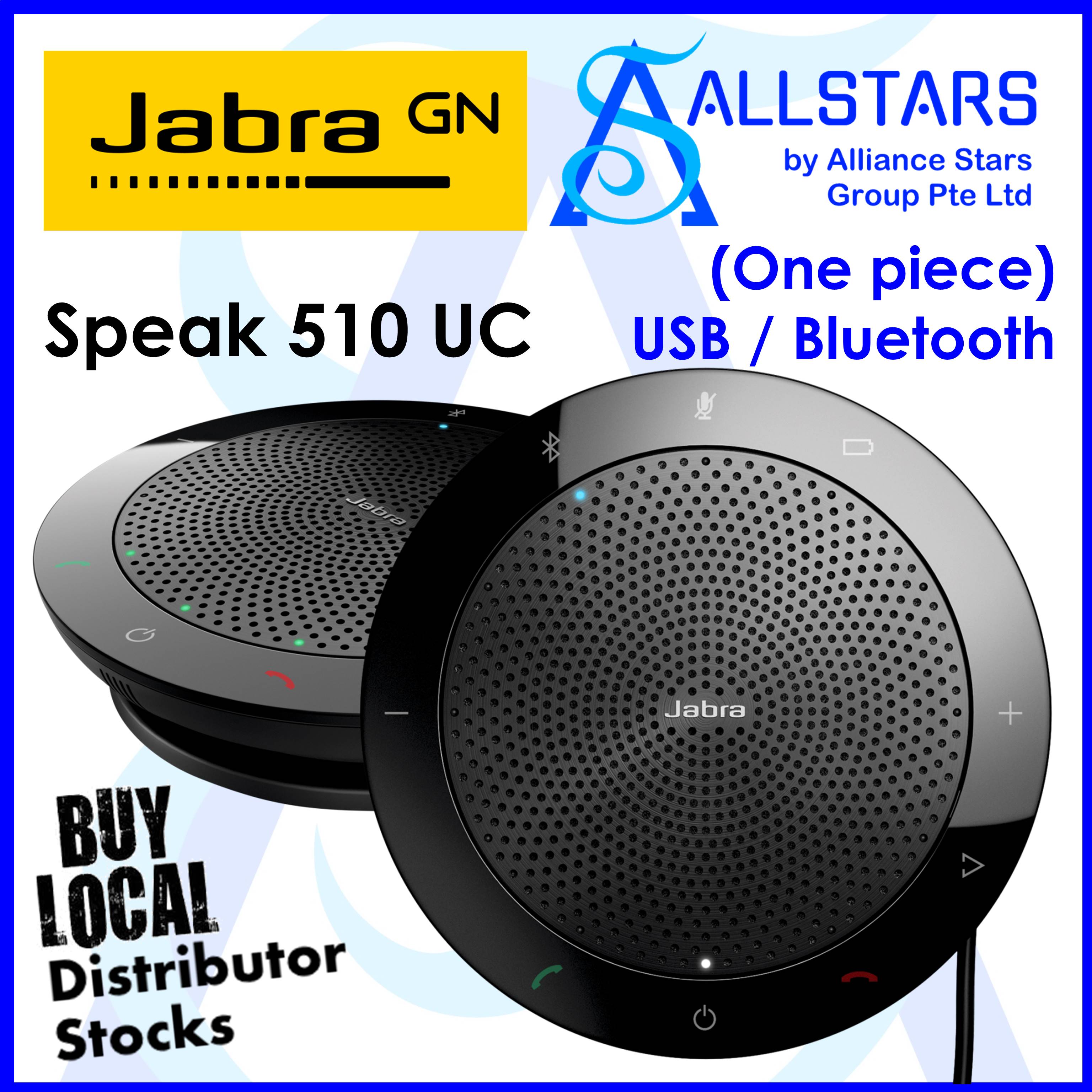 (ALLSTARS : We are Back / Conference Promo) Jabra Speak 510 UC Conference Speakerphone (7510-209) Mid-range portable USB and Bluetooth® speakerphone (UC : Unified Communication) / Output 10W / Omni-Di