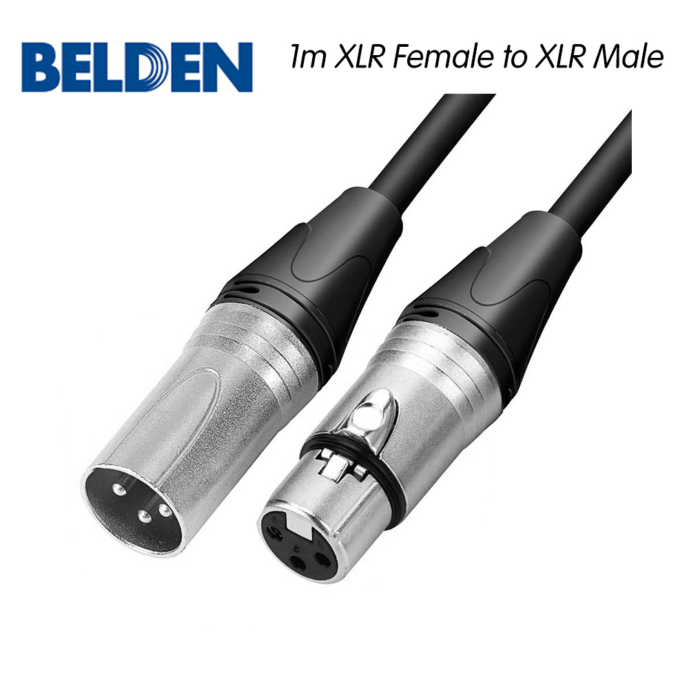 Belden Neutrik Audio Cable XLR Female to XLR Male 1m XLR Cable Balanced 3 pin XLR Microphone Patch Cable (40cm | 1m)