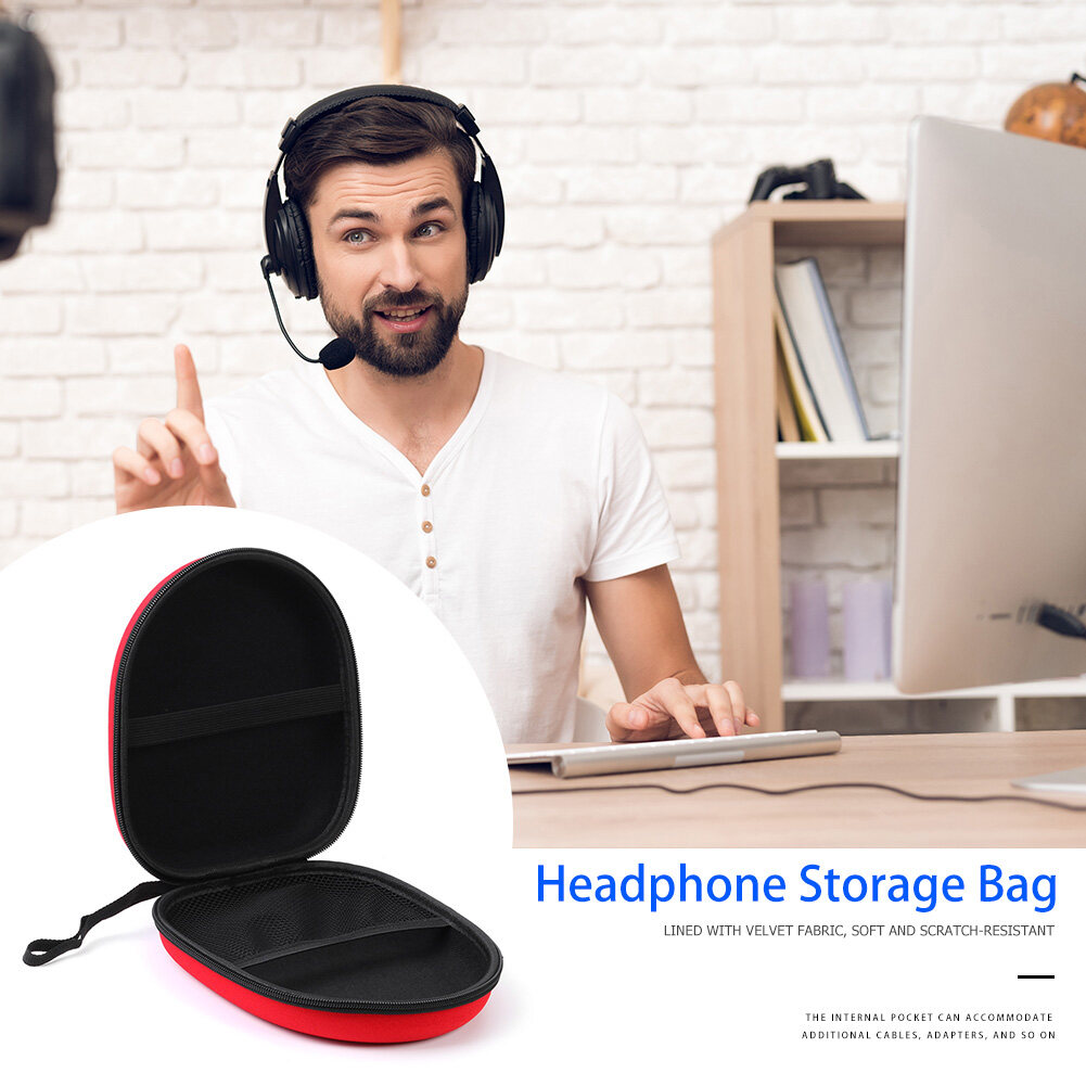 Portable Earphone Protective Hard Shell Compression Resistance Headphones Storage Bag Scratch Resistance Earphone Accessories